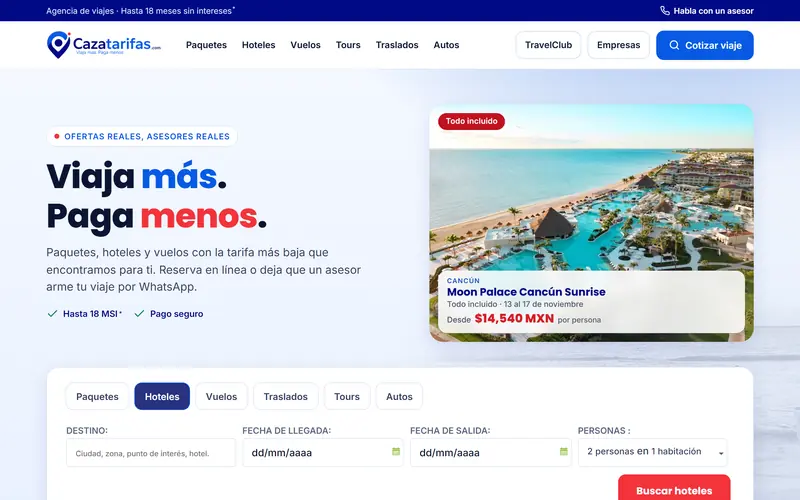 Captura de cazatarifas.com