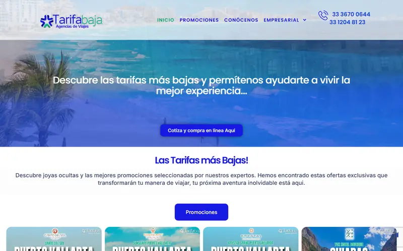 Captura de tarifabaja.com